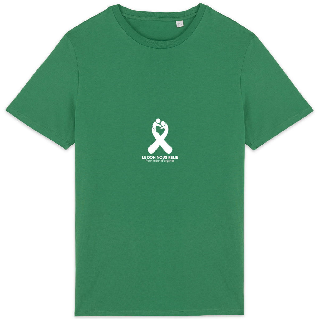 DDO - T-shirt Le don nous relie - Vert logo blanc - front_0
