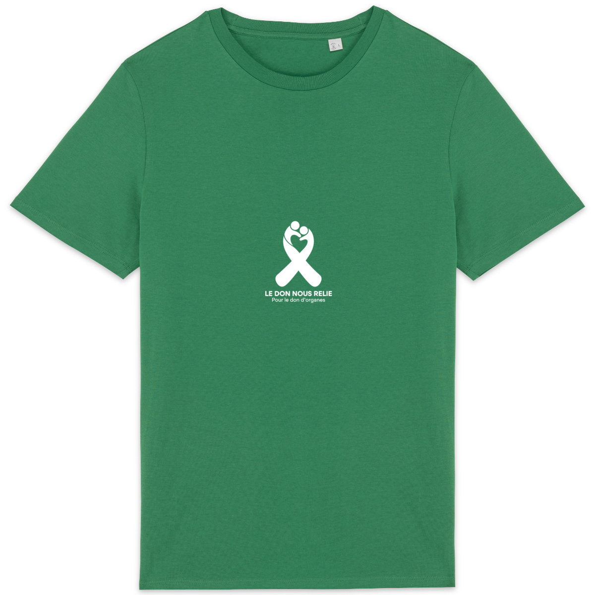DDO - T-shirt Le don nous relie - Vert logo blanc - front_0